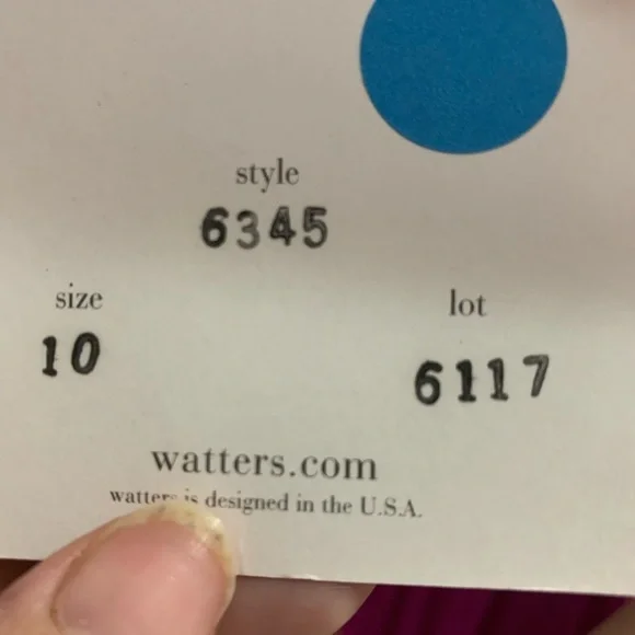 Watters  Silk Fuchsia Dress size 10 - Picture 6 of 8